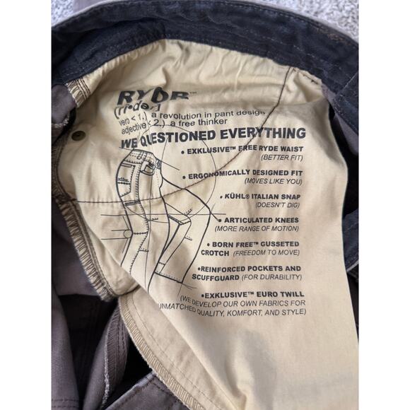 KUHL men's RYDR pants size 32x30 - Picture 5 of 5